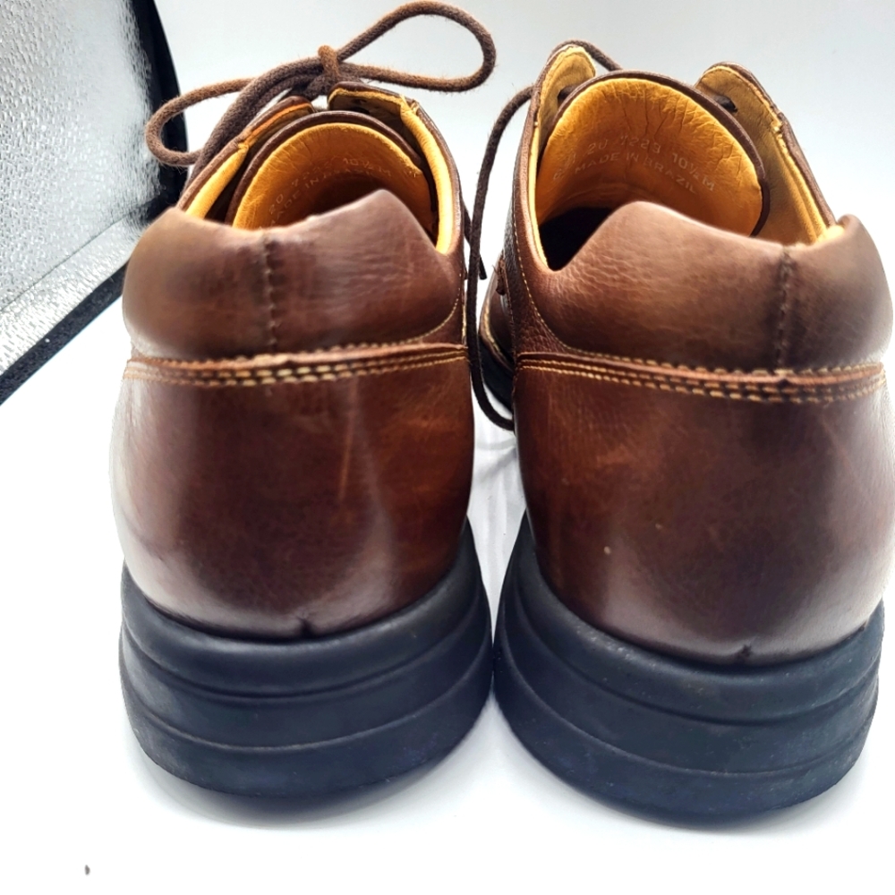 10.5 M JOHNSTON & MURPHY SHULER BICYCLE 20-7223 DRESS SHEEPSKIN SHOE BROWN - Picture 13 of 13